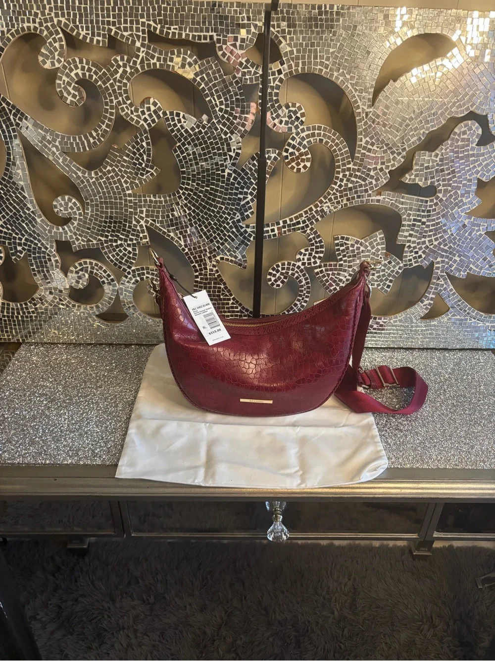 💕Brahmin‎ Percy Cherry Lacquer Zastera Leather Crossbody